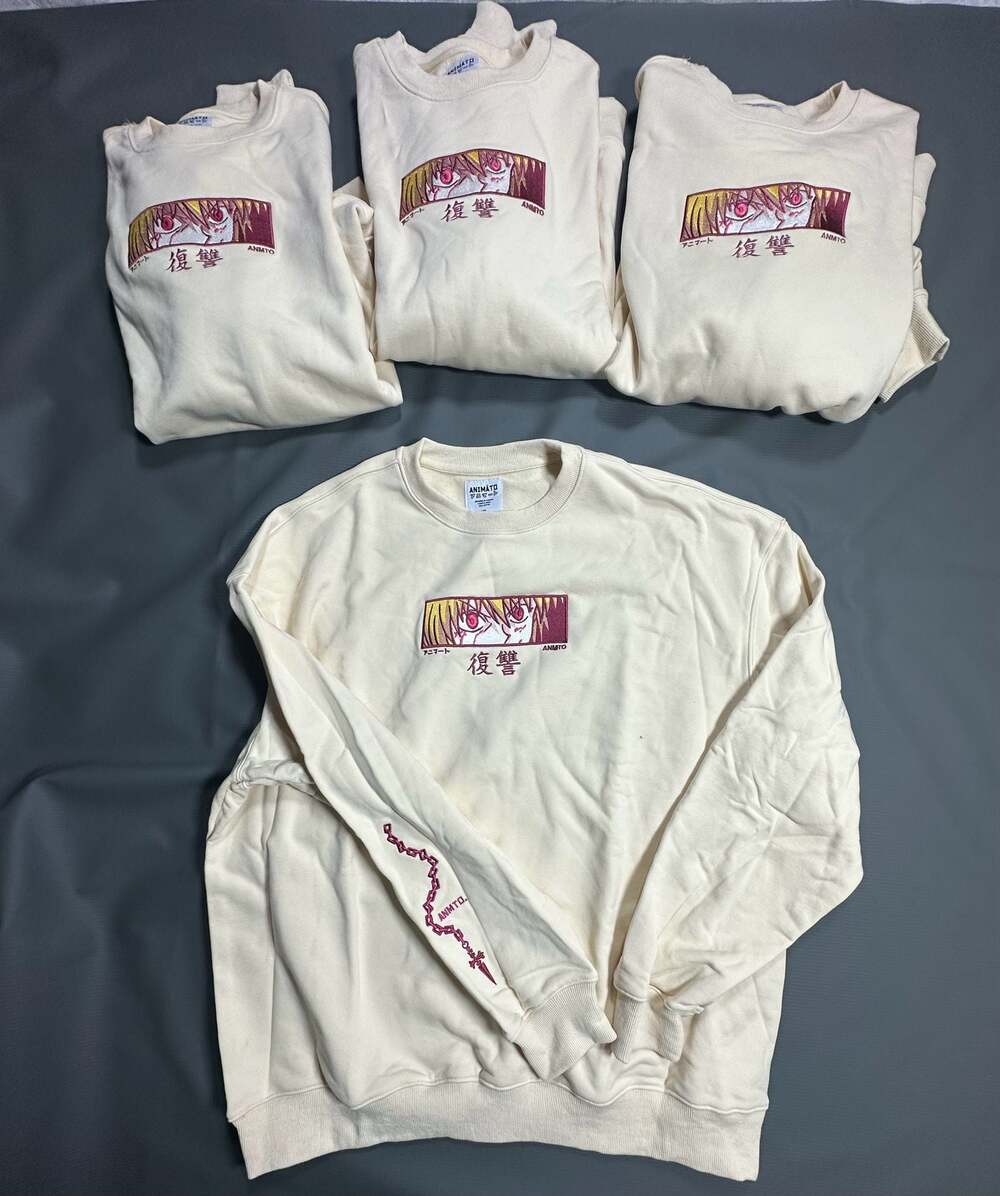 Animato Hunter x Hunter Kurapika Embroidered Crewneck Sweatshirt